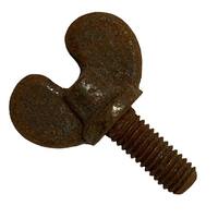 3/8"-16 X 1" Wing Head Thumb Screw (Vintage Style), Low Carbon, (Surface Rust)